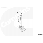 Зажим форсунки 4, 6 ISBe 4, 6 ISBe 4990774 Cummins
