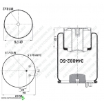 Пневмобаллон в сборе (2 шипа) (4882N1P05) MAN KG48825N..