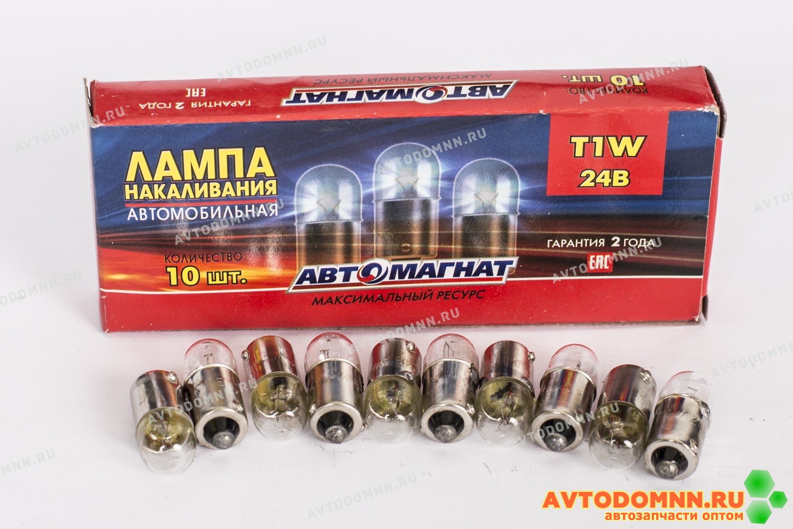 24V T1W BA9s лампу подсветки приборов. (24V-вольтаж, T1W-тип лампы, BA9s-тип цоколя) (аналог: А24-1)
